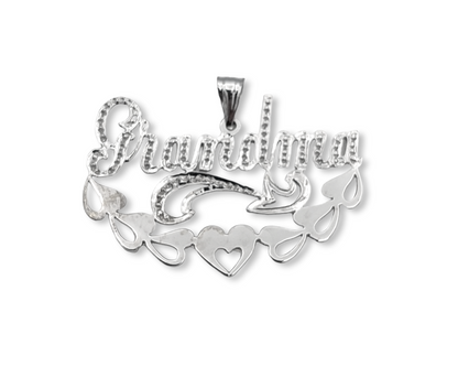 14k White Grandma Charm