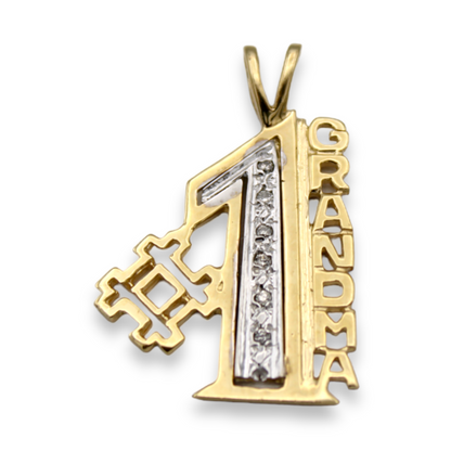 14k Diamond #1 Grandma Charm