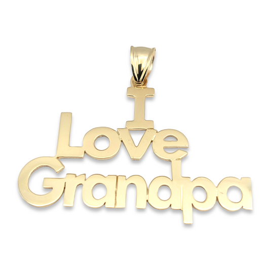 14k I Love Grandpa Charm
