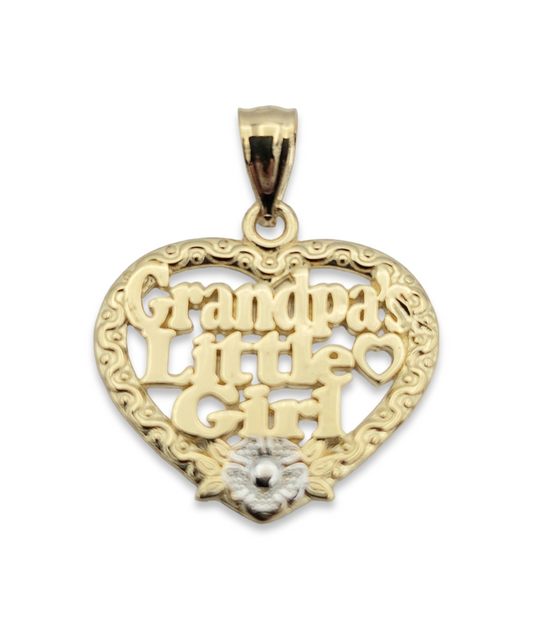 14k Grandpa's Little Girl Charm