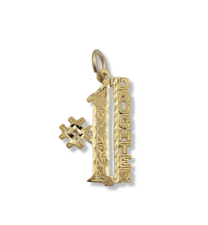 14k #1 Daughter Charm