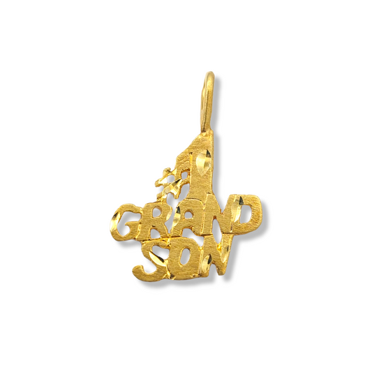 14k #1 Grand Son Charm