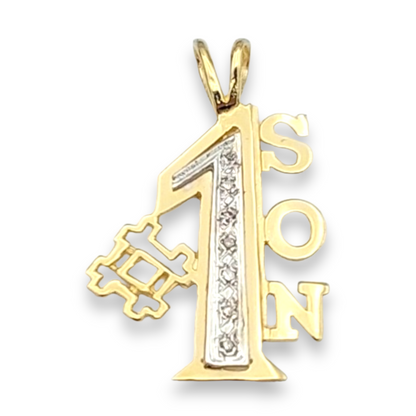 14k Diamond #1 Son Charm