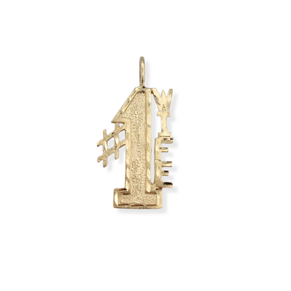 14k #1 Wife Charm