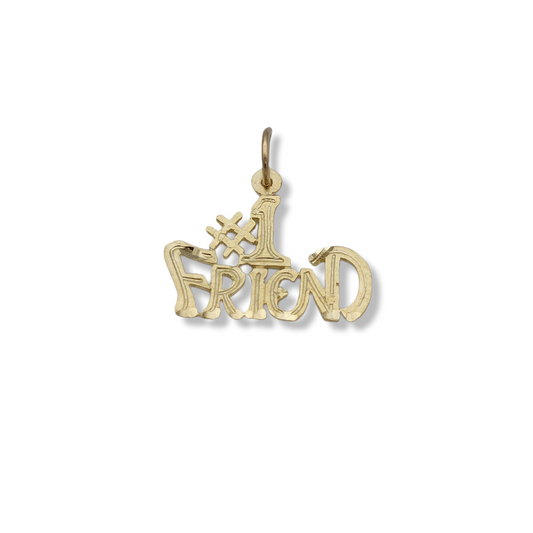 14k #1 Friend Charm