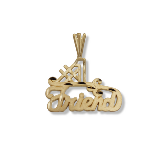 14k #1 Friend Charm