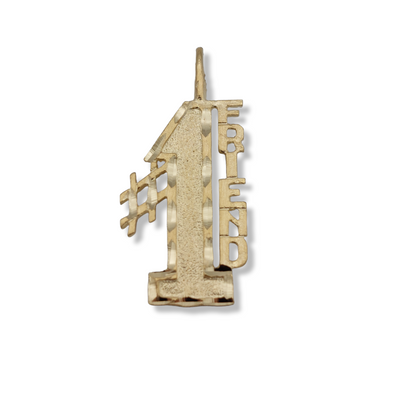 14k #1 Friend Charm