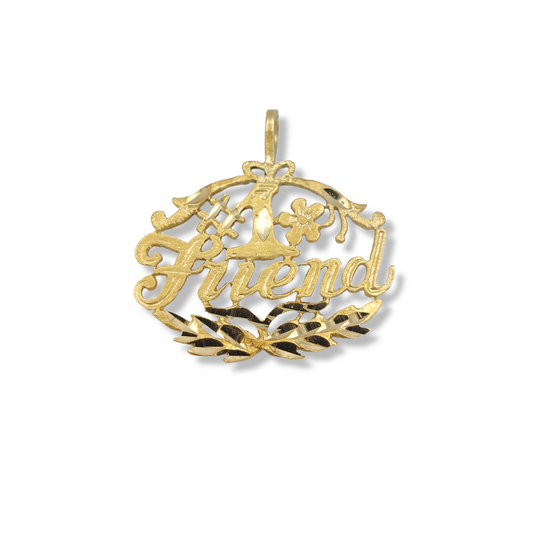 14k #1 Friend Charm