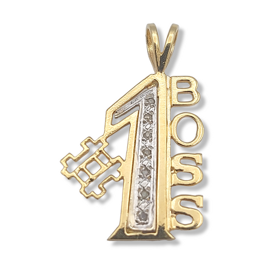 14k Diamond #1 Boss Charm