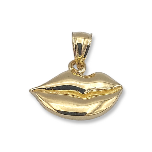 14k Lips Charm