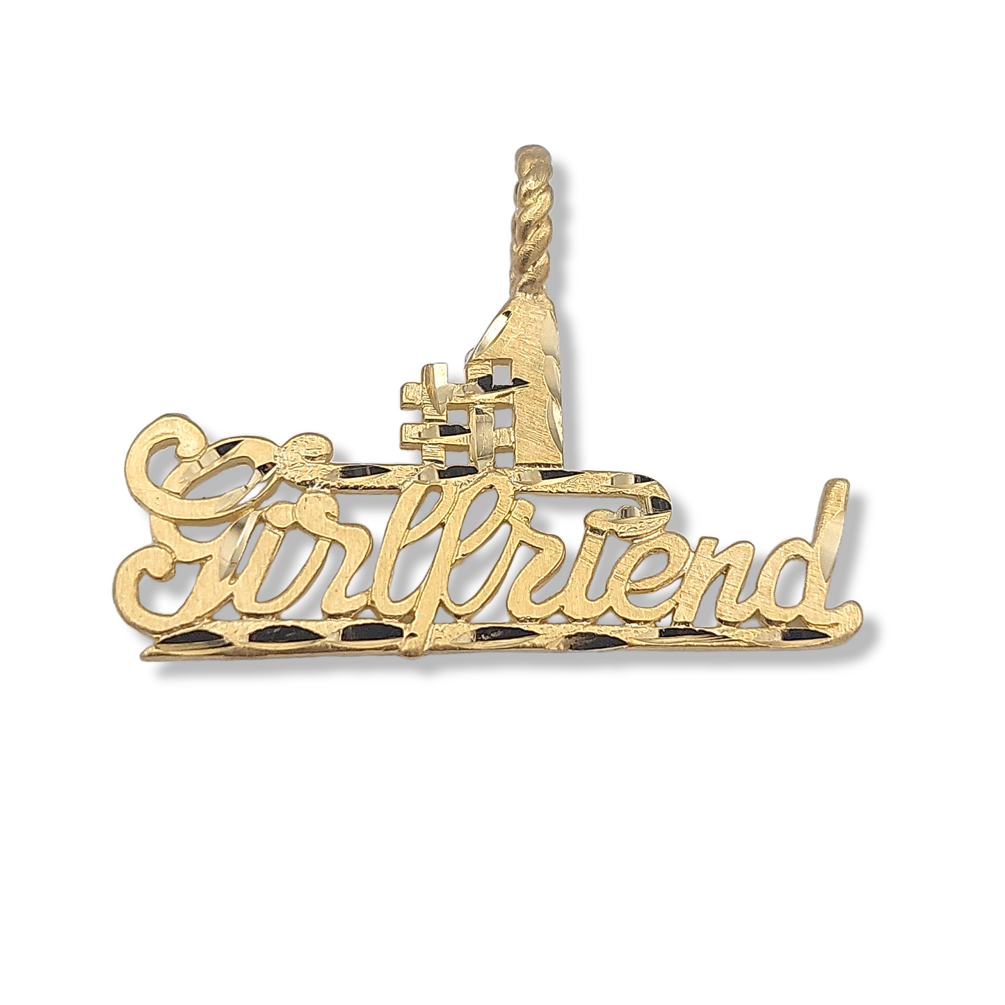 14k #1 Girlfriend Charm