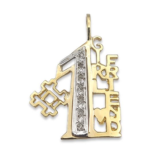 14k Diamond #1 Girlfriend Charm