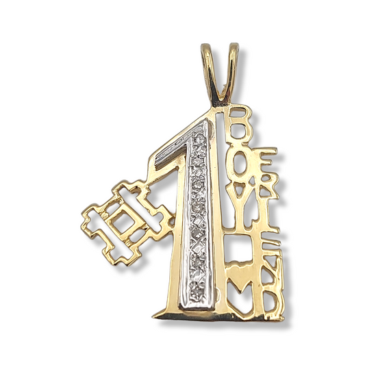 14k Diamond #1 Boyfriend Charm