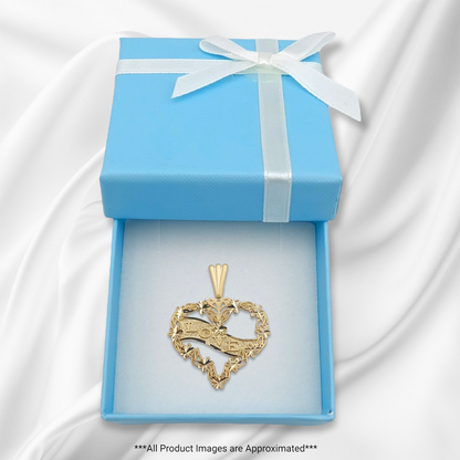 14k Love Heart Charm