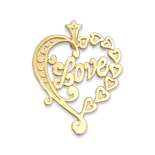 14k Love Heart Charm