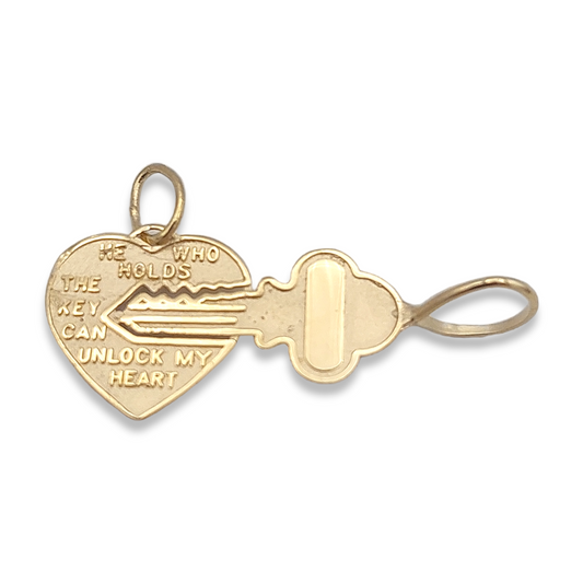 14k Lock & Key 2 Way Split Charm