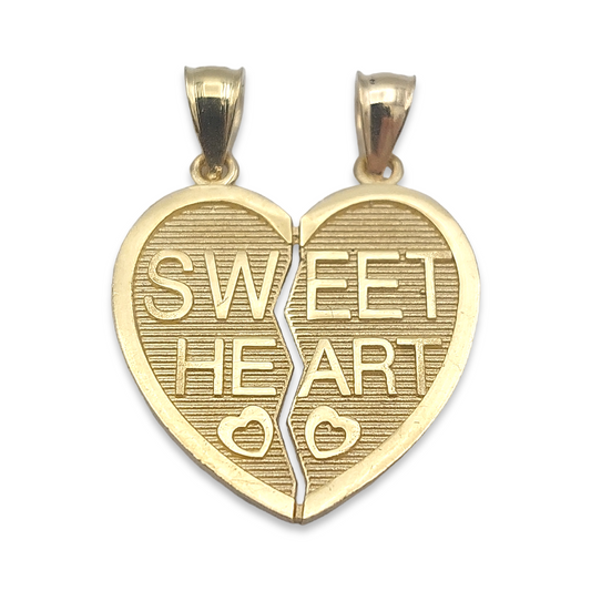 14k Sweetheart 2 Way Split Charm