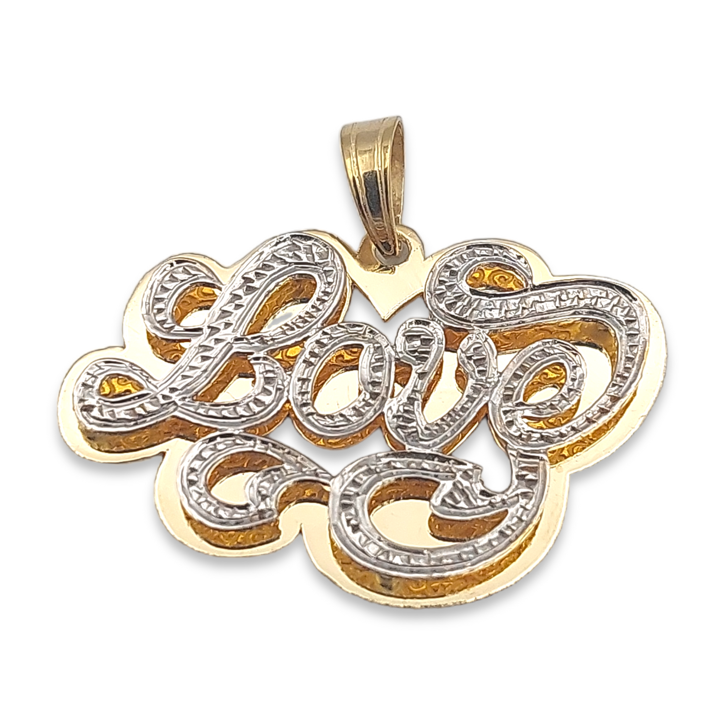 14k Two-Tone Love Charm