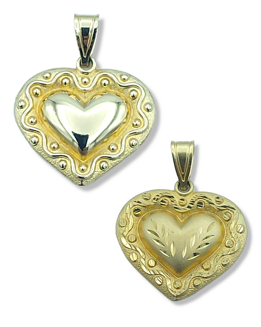 14k Fancy Heart Charm