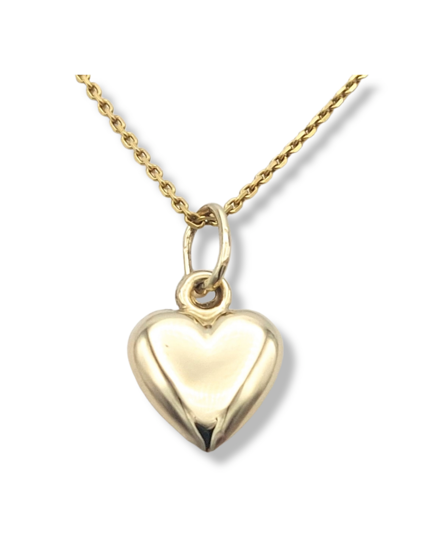 14k Puffed Heart Charm