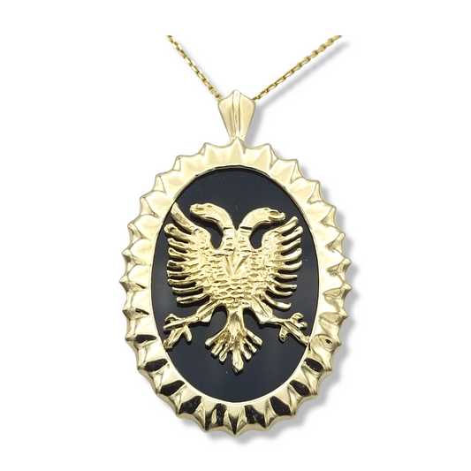 14k Albanian Eagle Medallion