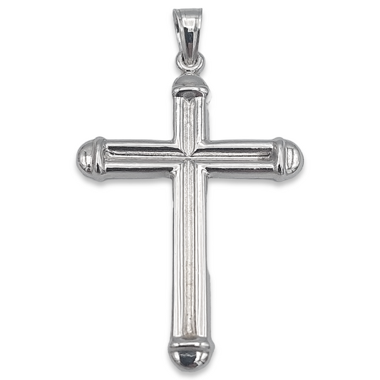 14k White Cross Pendant