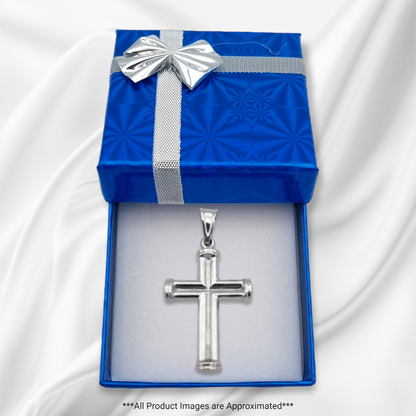 14k White Cross Pendant