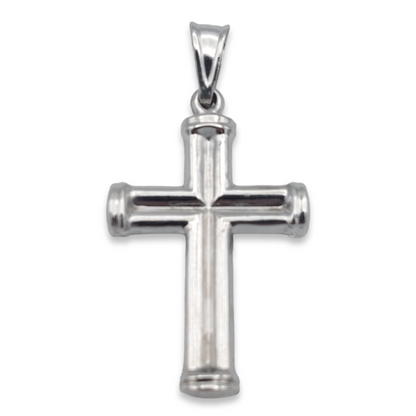 14k White Cross Pendant