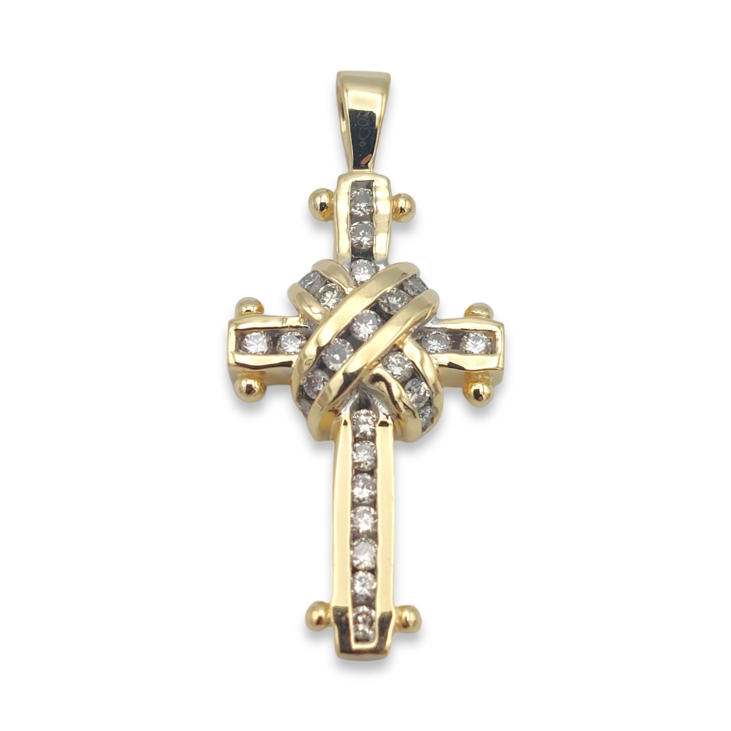 14k Diamond Cross Pendant