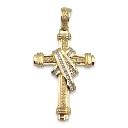 14k Diamond Cross Pendant