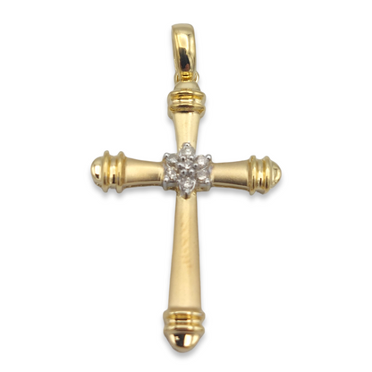 14k Diamond Cross Pendant