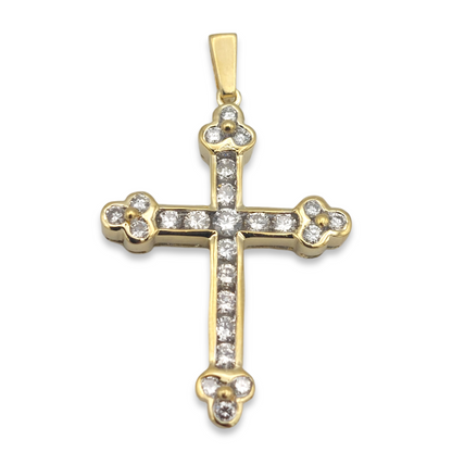 14k Diamond Cross Pendant