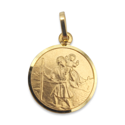 14k St. Christopher Medallion - 17 mm