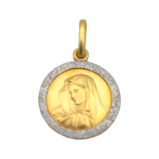 14k Two-Tone Blessed Mother