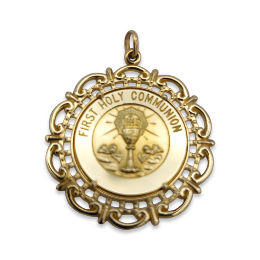 14k First Holy Communion Medallion