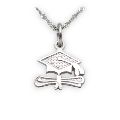 14k White Graduation Charm