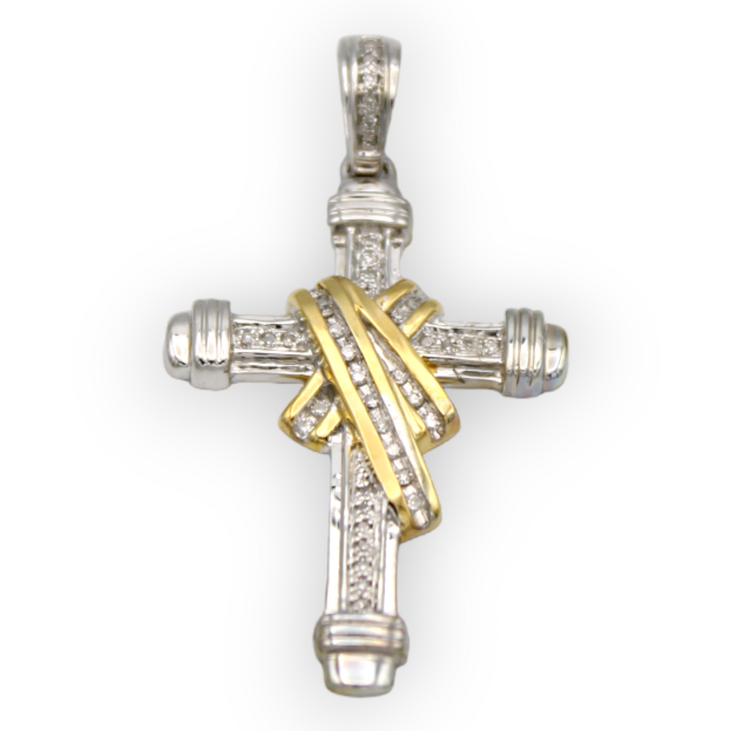 14k Diamond Cross Pendant