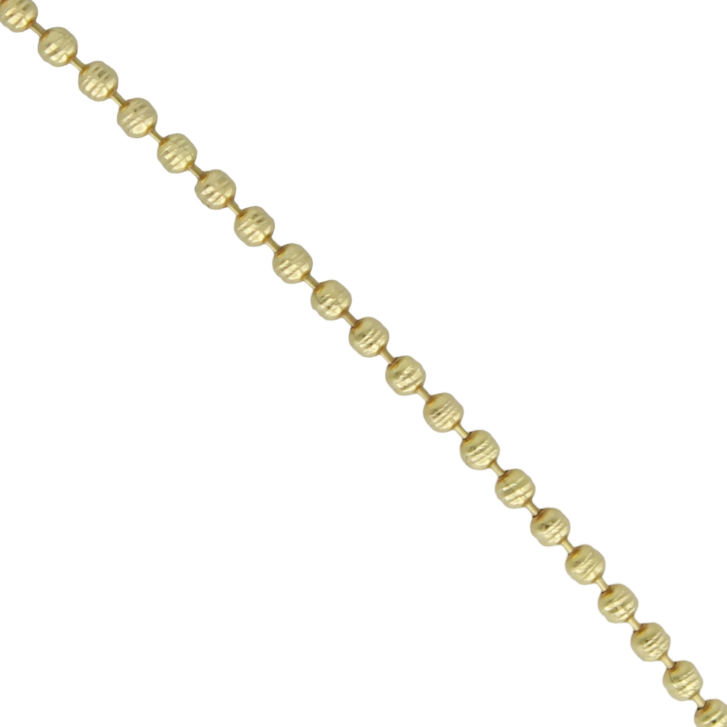 14k Diamond-Cut Beaded Chain - 2.00 mm