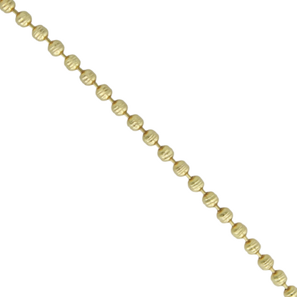 14k Diamond-Cut Beaded Chain - 2.00 mm