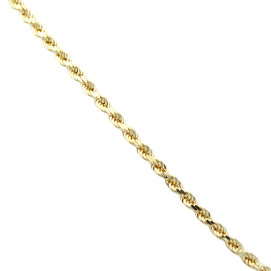 14k Diamond-Cut Rope Chain - 2.75 mm