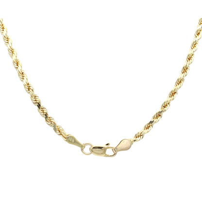 14k Diamond-Cut Rope Chain - 2.75 mm