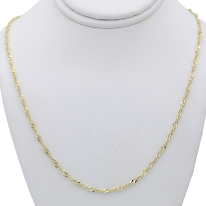 14k Lightweight Singapore Chain - 2.00 mm