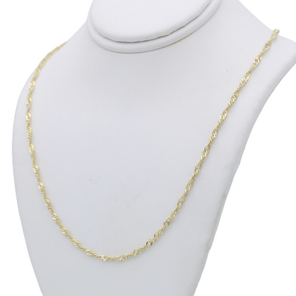 14k Lightweight Singapore Chain - 2.00 mm