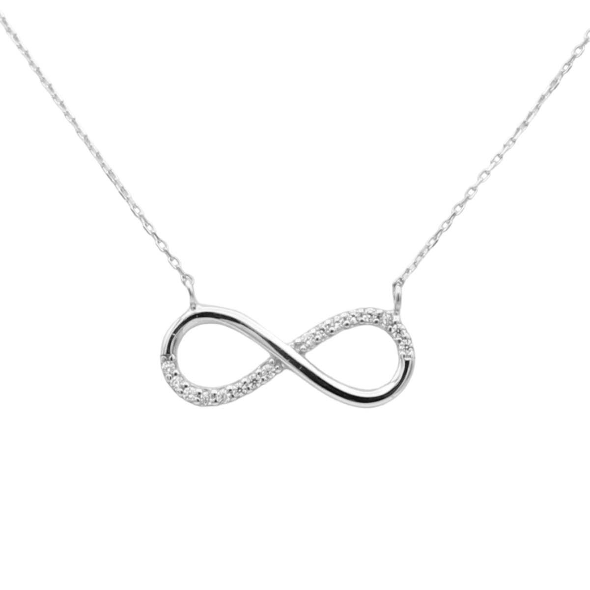 14k CZ Infinity Pendants