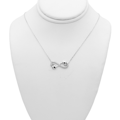 14k CZ Heart Infinity Pendants