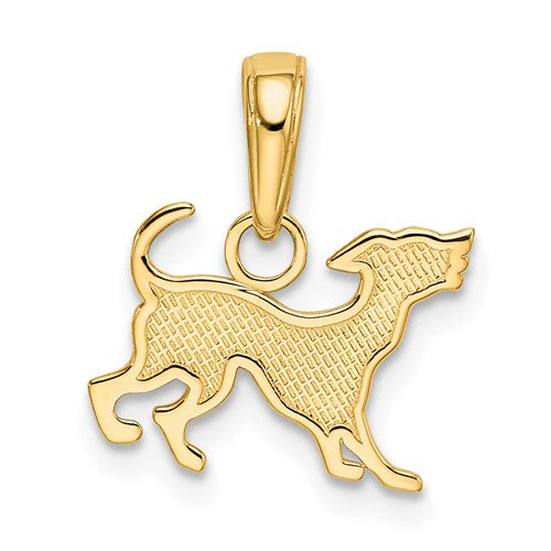 14k Dog Pendant