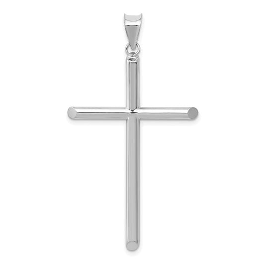 14k White Cross Pendant