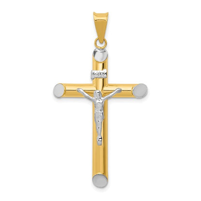 14k Two-Tone Crucifix Pendant