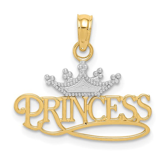 14k Two-Tone Princess Charm