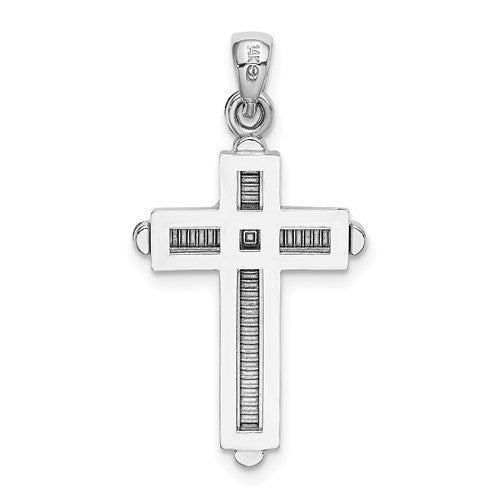 14k White Cross Pendant